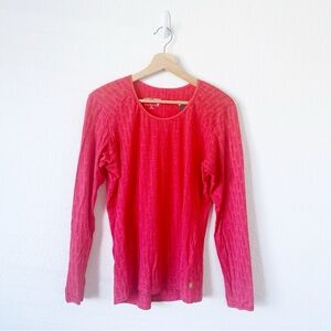 Smartwool Charley Harper Womens Merino Wool Long Sleeve Base Layer Top Sz XL Red
